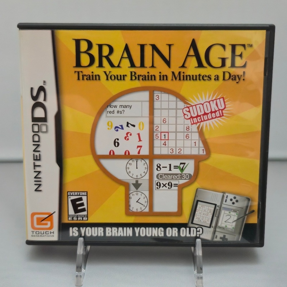 Brain Age 1  & 2: Train Your Brain in Minutes a Day Bundle - Nintendo DS - CIB